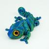 PLA 3D Printed Chameleon Model Multicolor Multi-jointed Chameleon Action Figure Movable Articulated Animal Figurine