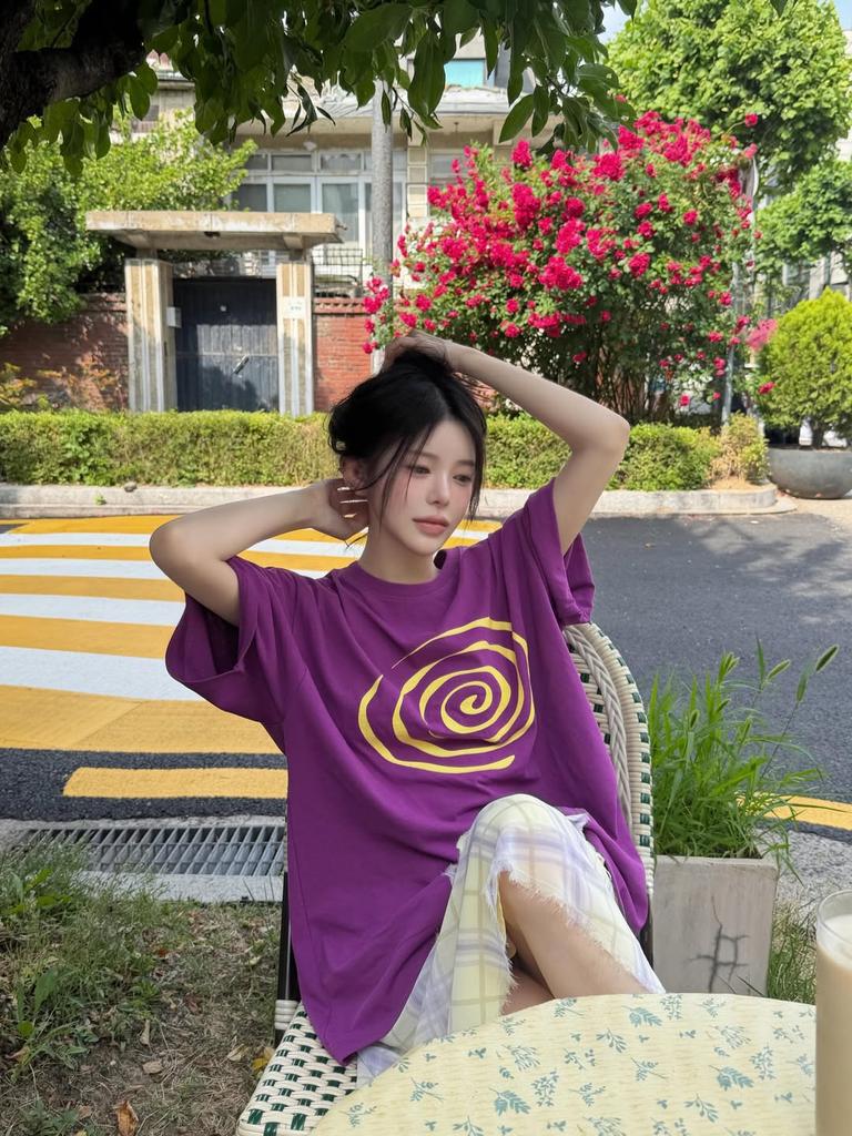 Kikki Spiral Logo T-Shirt Purple