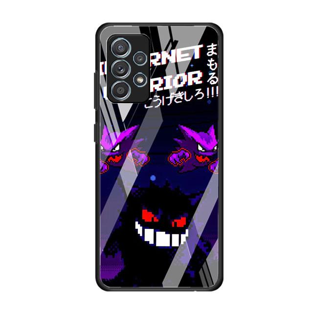 

Стеклянный чехол с изображением комиксов и покемонов для Samsung Galaxy A52 A32 A51 A12 A22 A21s A50 A71 A53 A70 A31 A33 A72 A10, чехол для телефона Funda Samsung A10