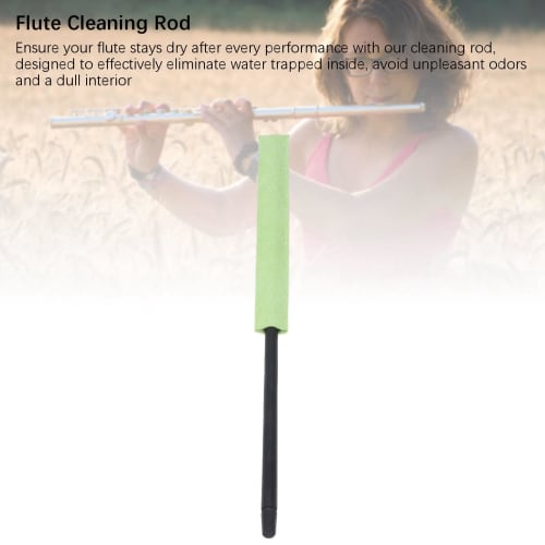 Flute Cleaning Rod, Flute Swab, Cleaning Stick, ABS and Silicone Material, Absorbent, Flute Accessory