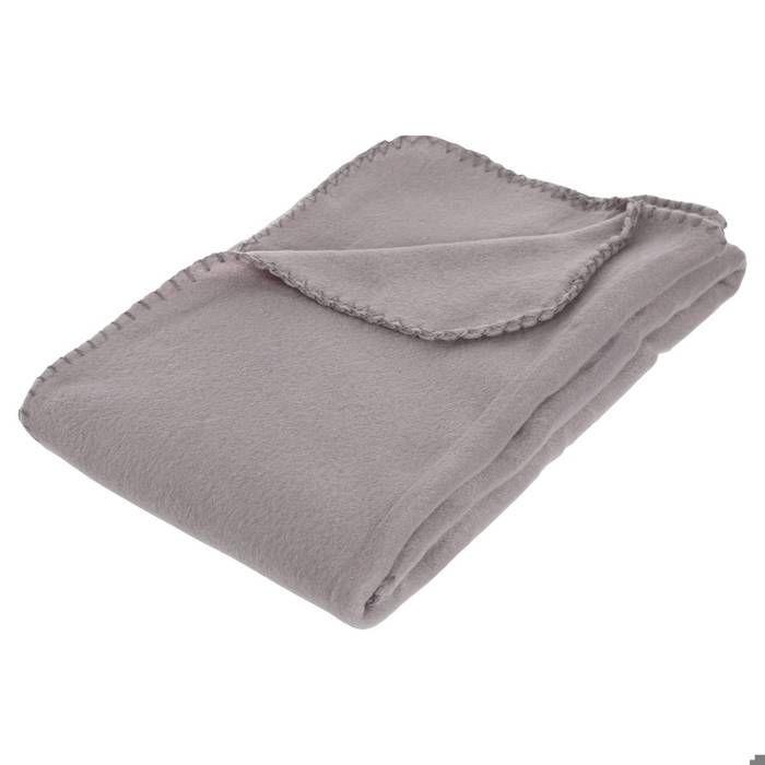 Plaid polaire gris souris 125x150cm - Atmosphera createur d'interieur