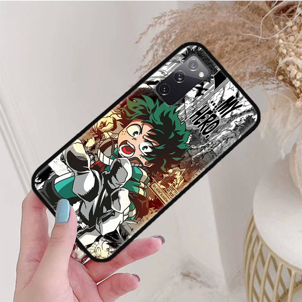 Black Case for Xiaomi Poco X6 X4 M5 M6 F5 F6 C65 C55 C50 C51 C40 Pro Redmi 14C A3X 13C 12C 11T 10A 9C Note 7 6 8A Plus W-49 My Hero Academia