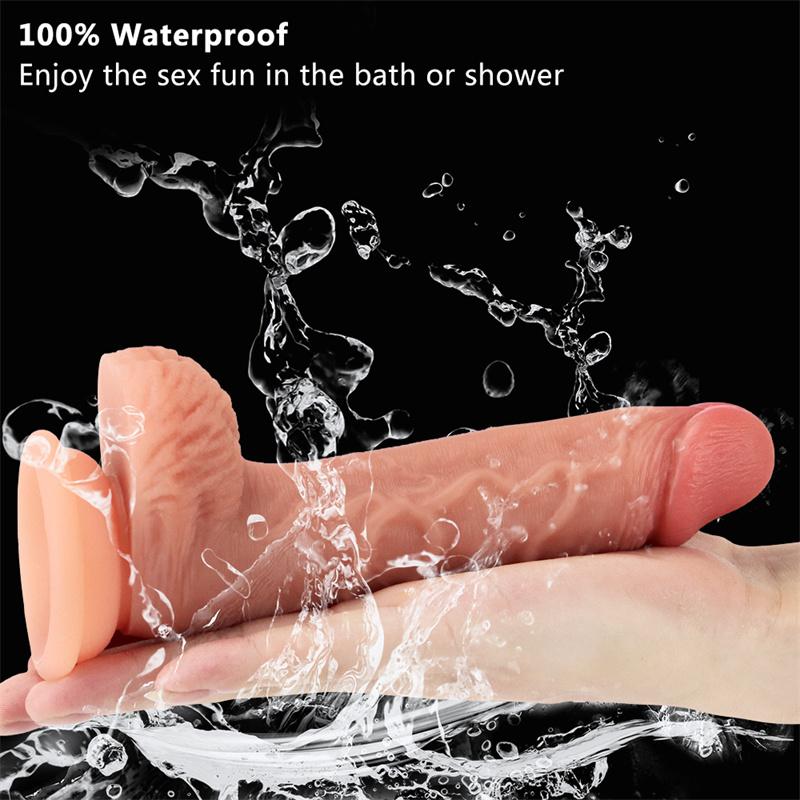 Female Liquid Silicone Soft Simulation Dildo Wearable Pants Suction Cup Manual Dildo Masturbation Device for Men and Women