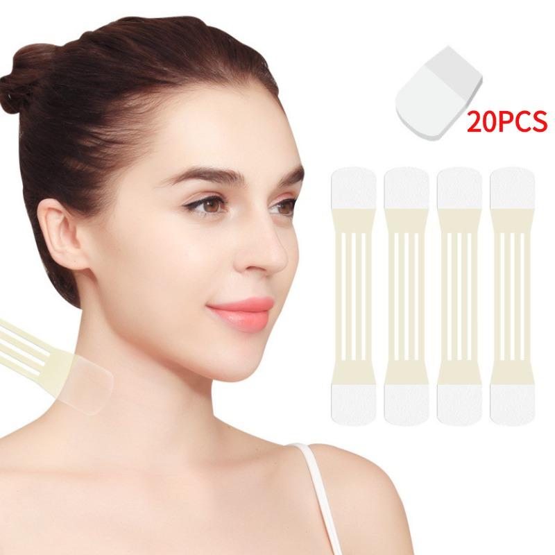 

Лента для лифтинга лица и шеи Невидимые клейкие наклейки для лифтинга лица Патчи для мгновенной подтяжки кожи (4 эластичные ленты + 20 сменных лент)