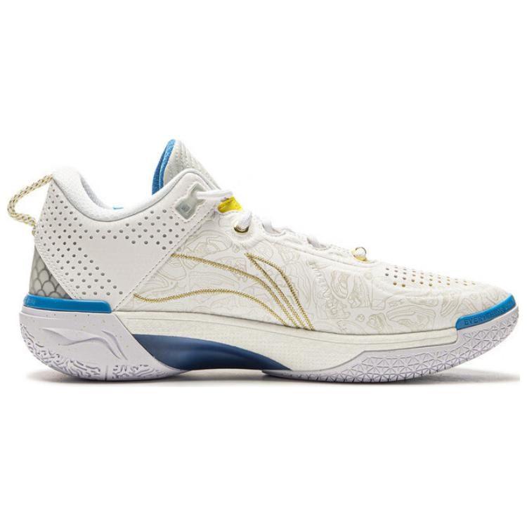 Li Ning Wade Shadow 6 Low top Basketball Shoes Men's White Blue ABPU029-10