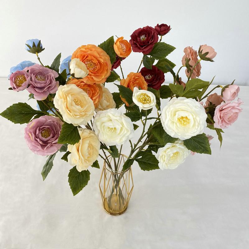 Kopf Kamelie Vier Simulierte Blume Hochzeitsdekoration Auditorium Fahrbahn