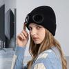 Windproof Winter Glasses Caps Removable Glasses Knitted Hat Warm Ski Mask Hats  Climbing Mountains