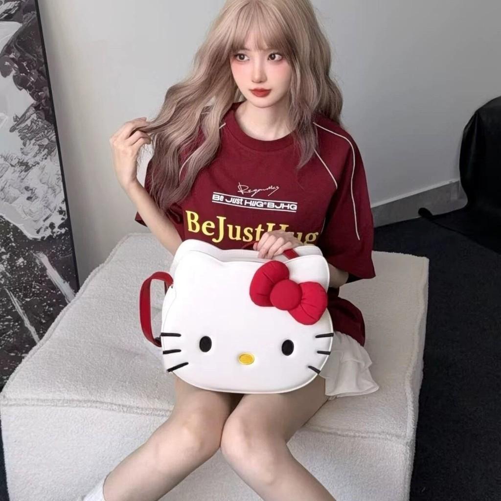 Cat Bow Red Cartoon Shoulder Bag Crossbody Bag Young Girls Women And