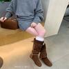 French retro long fashion boots 2025 autumn and winter new versatile thick heel two wear thin boots