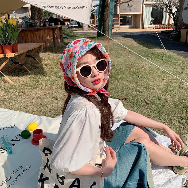 Fashionable And Casual Scarf Women S Artistic Spring Summer Decorative Headscarf