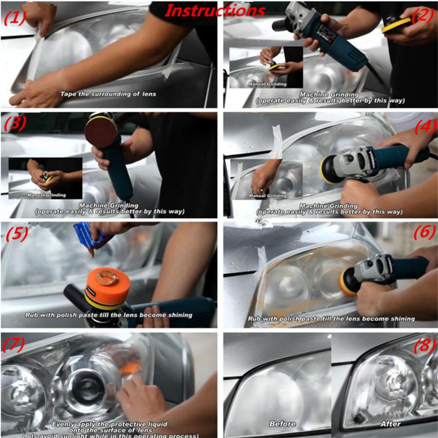 

Headlight Lens Restoration Repair System Headlamp Renewer Removes Yellow Stain