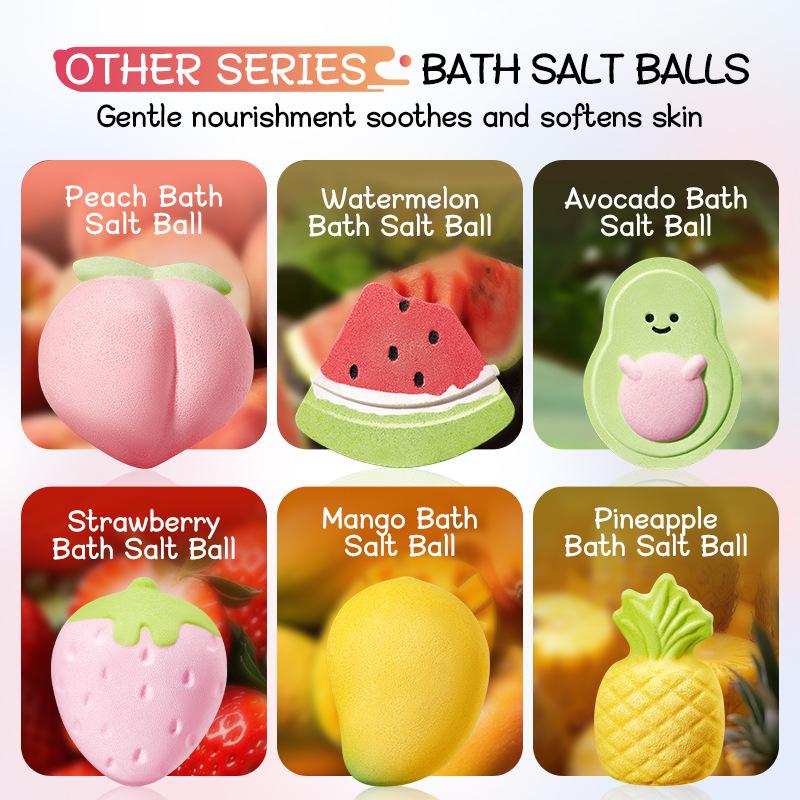 Strawberry Cleansing Fragrance Bath Salt Ball 155g Cleansing Body Bath Salt Ball Skin Care Products