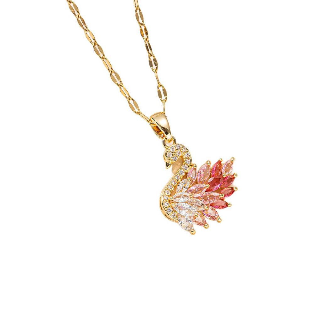New Pendant Color Gradient Necklace Chain Four Seasons Forest Collarbone Chain
