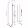 Wall Mounted Cabinet Black Oak Effect 34.5 X 34 X 90 Cm
