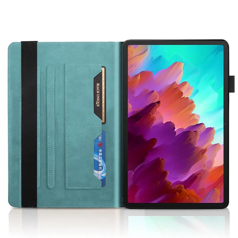 Tablethülle Funda für Lenovo Xiaoxin Pad Pro 12.7 Hülle mit Baumprägung, Ständer für Lenovo Tab P12 Pro 2. Generation P12 12 7 Hülle, Tablethülle 