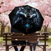 1 Stück Sternennacht Wolf Traumfänger Regenschirm, Outdoor Reiseaccessoire, Leicht & Langlebig, Perfektes Festivalgeschenk m1216005