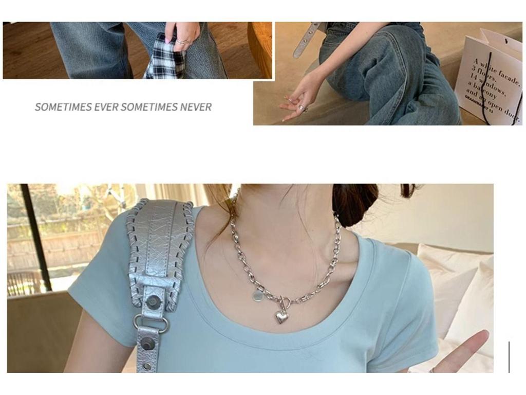 Damen Slim Fit Elastische Baumwolle Rundhals T-Shirt - Unifarben, Kurzärmelig, Figurumspielend, Perfekt für den Sommer