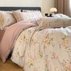 High End 100% Cotton Flower Bedding Sets High Quality Pure Cotton Skin Friendly Flat Sheet Set Cozy Queen Double Bedclothes