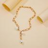 Women's Necklace All-match Adjustable Pearl Brooch Style Pendant Necklace