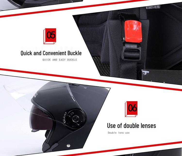 All-Season Universal Electric Vehicle Half Helmet for Men and Women (Export Model)