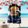 Ocean Waves and Sun Art Design Beach Towel Quick-drying for Travel Outdoor Sports Jogging Beach and Swimming