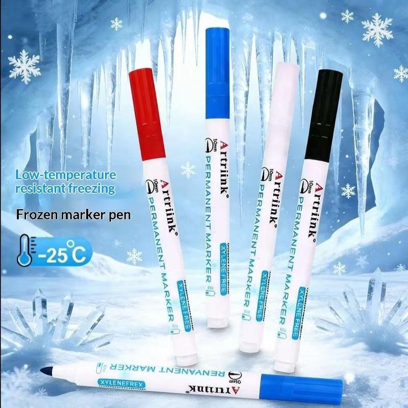 1 Stück Gefriergerät Marker Stift Wasserdicht Permanent Ölbasierter Marker Schnelltrocknend Niedrige Temperatur -25°C Lebensmittelaufbewahrung Etikettenstift Für Gefrierschrank