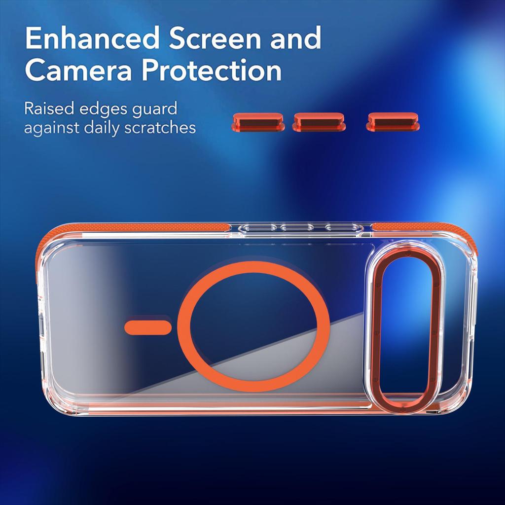 Two-Color Transparent Magnetic Phone Case for Google Pixel 9 Pro XL 5G - Lightweight & Drop-Proof