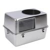 Enclosed Metal Cat Litter Box with Lid Scoop Prevent Splashing Stainless Steel Top Entry Cat Toilet For Multiple Cats