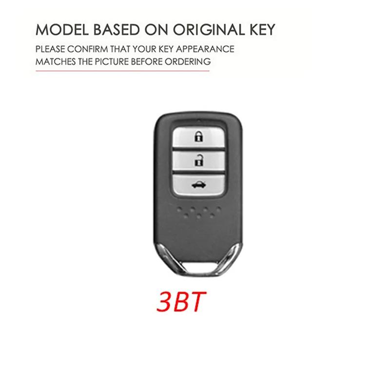 Tpu Car Key Case Cover Fob Shell For Honda Grace Ix Civic Hrv Crv Xrv Cr-V Crider Odyssey Pilot Fit Accord - 3 Bottons