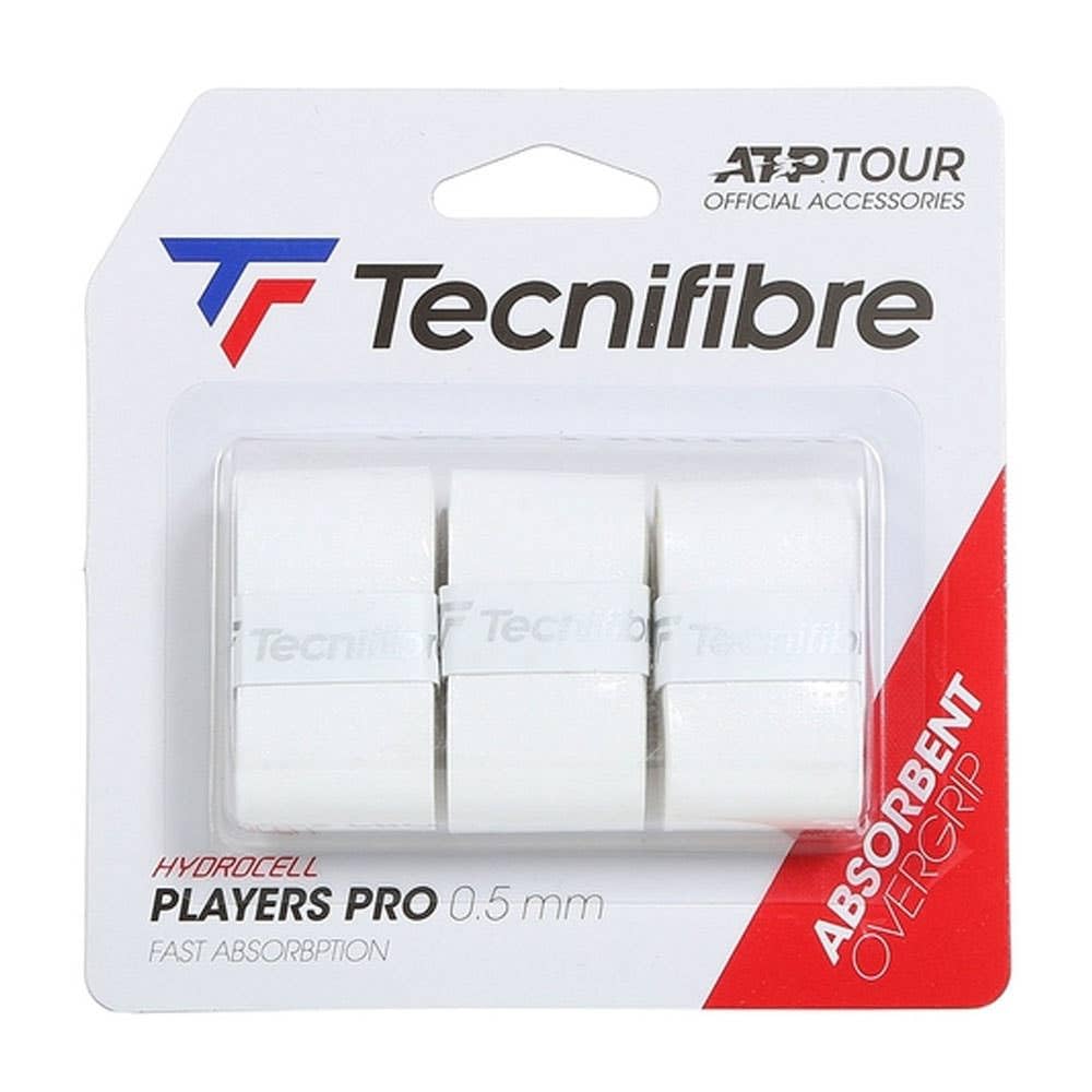 (White) - Tecnifibre ATP Pro Players Overgrip - 3 Pack