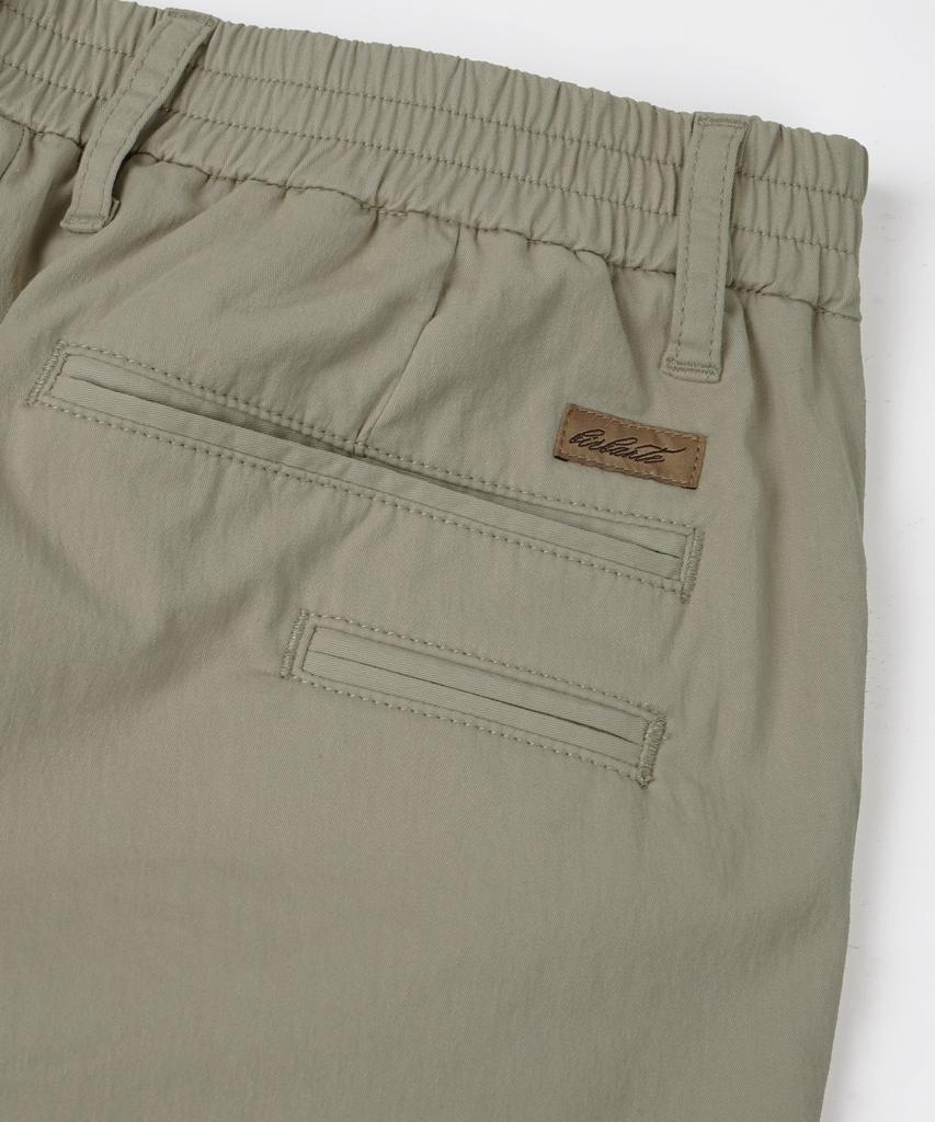 BIRBANTE Cool Stretch R.C Fit Elastic Waist Chino Pants - Beige