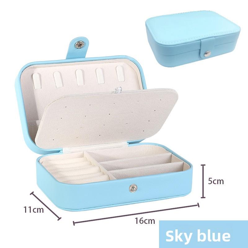 Portable Travel Girl Jewelry Storage Box, Necklace, Ring and Earring Storage Box, Double-layer Home Accessory Box, Jewelry Box