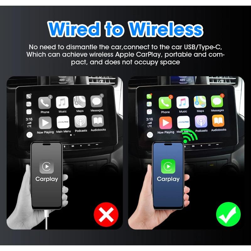 Hot 2in1 Android 12 System Wireless CarPlay Box Android Auto Adapt For Wired CarPlay Display To Wireless Smart Box OEM Upgrade