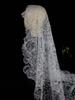 V311 White Lace Bridal Veil: Single-Layer, High-End Influencer Photo Prop
