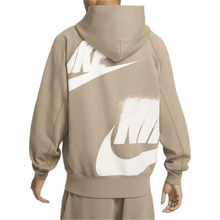 Nike Sweatshirts Men's Khaki Hooded Thickened Regular HJ1465-247