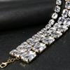 European and American Oversized Crystal Multi-layered Exaggerated Full Diamond Necklace, Luxurious Sparkling Rhinestone Collar Necklace