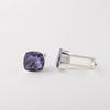 Iolite Gemstone 925 Sterling Silver Handmade Men's Suit Cufflinks For Birthday Party CL-9-13