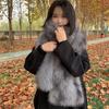New Winter Retro High-end Atmosphere Imitation Fox Fur Fur Fur Scarf Women's Winter Thick Warm Scarf