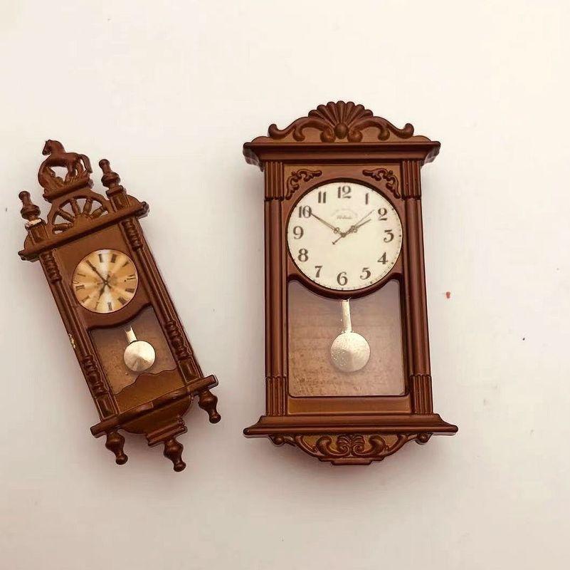 1:12 Dollhouse Retro Roman Bell Miniature Wall Clock Play Furniture Home Decor Accessories Classic Miniaturas Doll House Toy