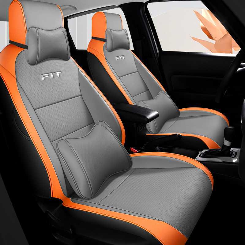 Honda Fit All-Season Full Coverage Car Seat Cover - Leather Design