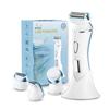 Women's Multi-Head Hair Removal Shaver & Trimmer with Facial Cleansing Brush – Wet/Dry Full Body Use