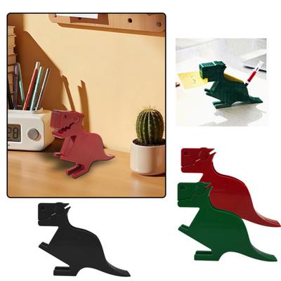 Cute Dinosaur Sticker Note Holder 3D Dinosaur Memo Clip Funny Office Desktop Supplies Organizer for Home Office Desk Decor