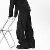Drape Trousers Men's Spring and Summer Trendy Brand Loose and Versatile Pleated Paratrooper Casual Trousers High-end Black Wide-leg