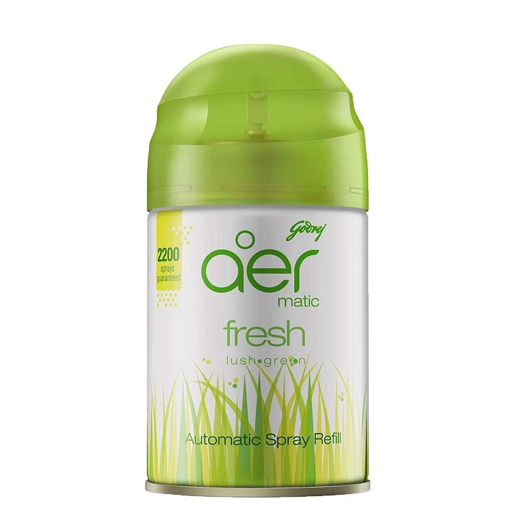 Godrej aer Matic Nachfüller - Automatische Raumerfrischer | Fresh Lush Green | 2200 Sp
