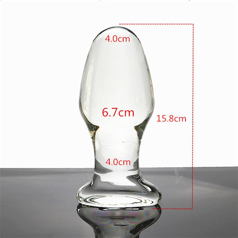 Glass anal plugs, prostate massagers, dilators, dildos, thick and large size for both men and women, stimulating anal sex toys