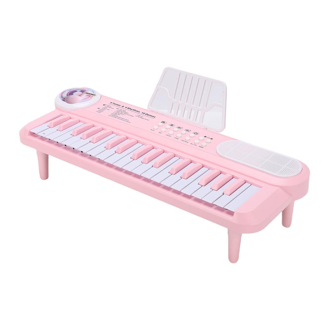 37 Keys Kids Key Piano Digital Electric Piano Keyboard with Microphone Multiple Sounds Rhythms for Beginners