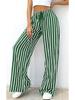 2026 Fashion Striped Elastic Waist Wide Leg Casual Pants