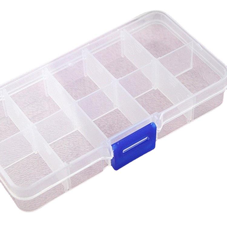 Transparent Multi-Grid Jewelry and Medicine Storage Box