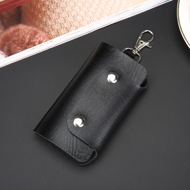 1pc Stylish Key Organizer Faux Leather Key Holder with Carabiner, Colorful & Durable Everyday Use, Key Organizer
