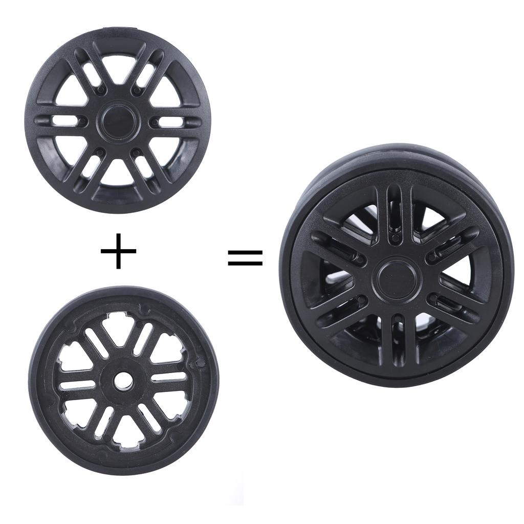 8 szt. kółek zapasowych do bagażu 60 mm podwójne kółka do bagażu gumowe zestawy naprawcze kółek do walizek łatwa instalacja